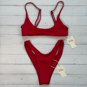 Crescent Sandy Red Bikini Set